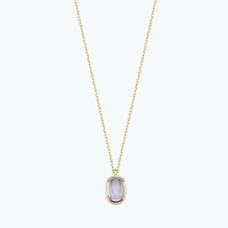Altınbaş Besties Purple Gemstone Oval Necklace