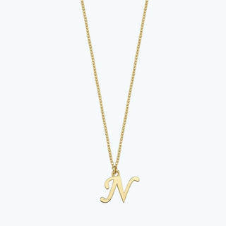 Letter N Gold Necklace