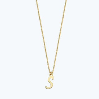 Letter S Gold Necklace