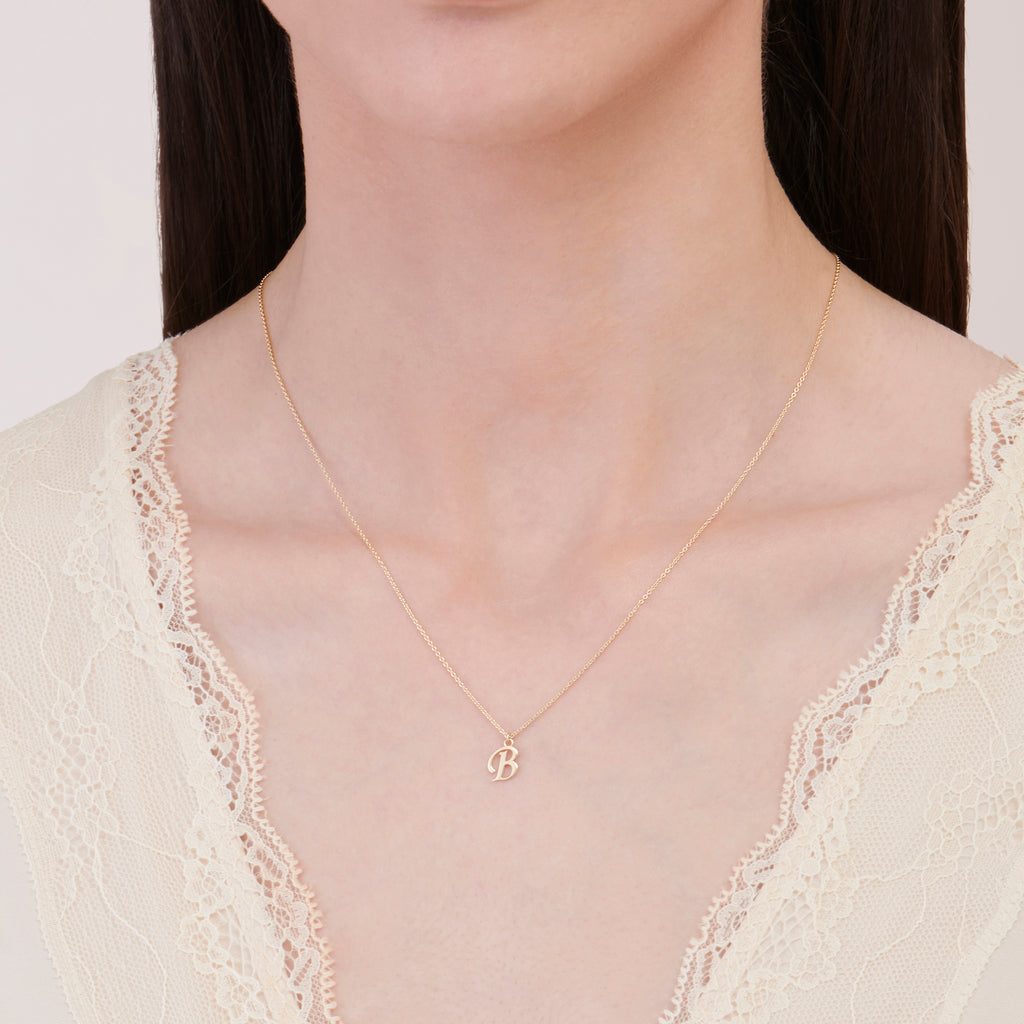 Collier Or Lettre B
