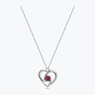 Collier Or Pierre Rouge