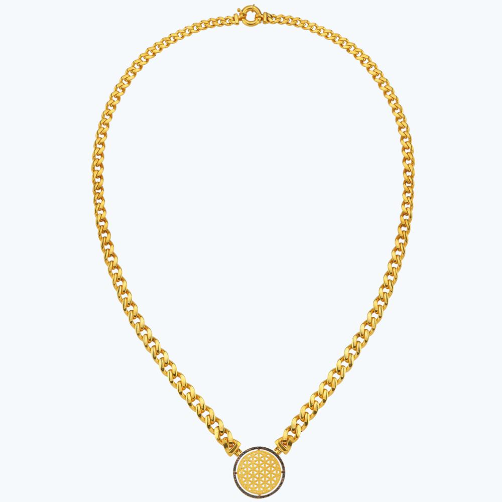 Collier Or Fleur de Vie 22K