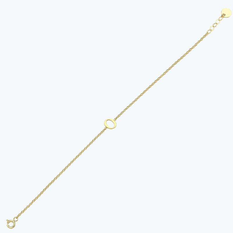 Buchstabe O Goldarmband
