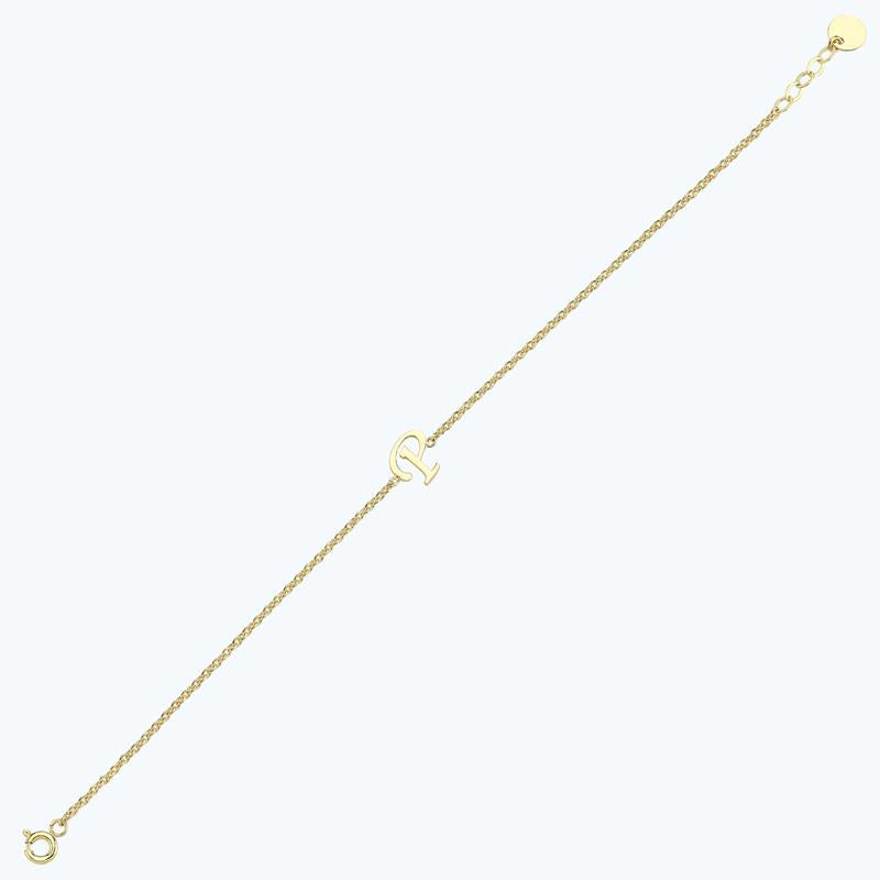 Letter P Gold Bracelet