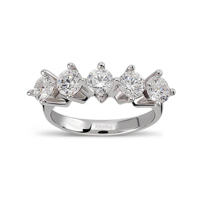 Fünf Steine Goldring