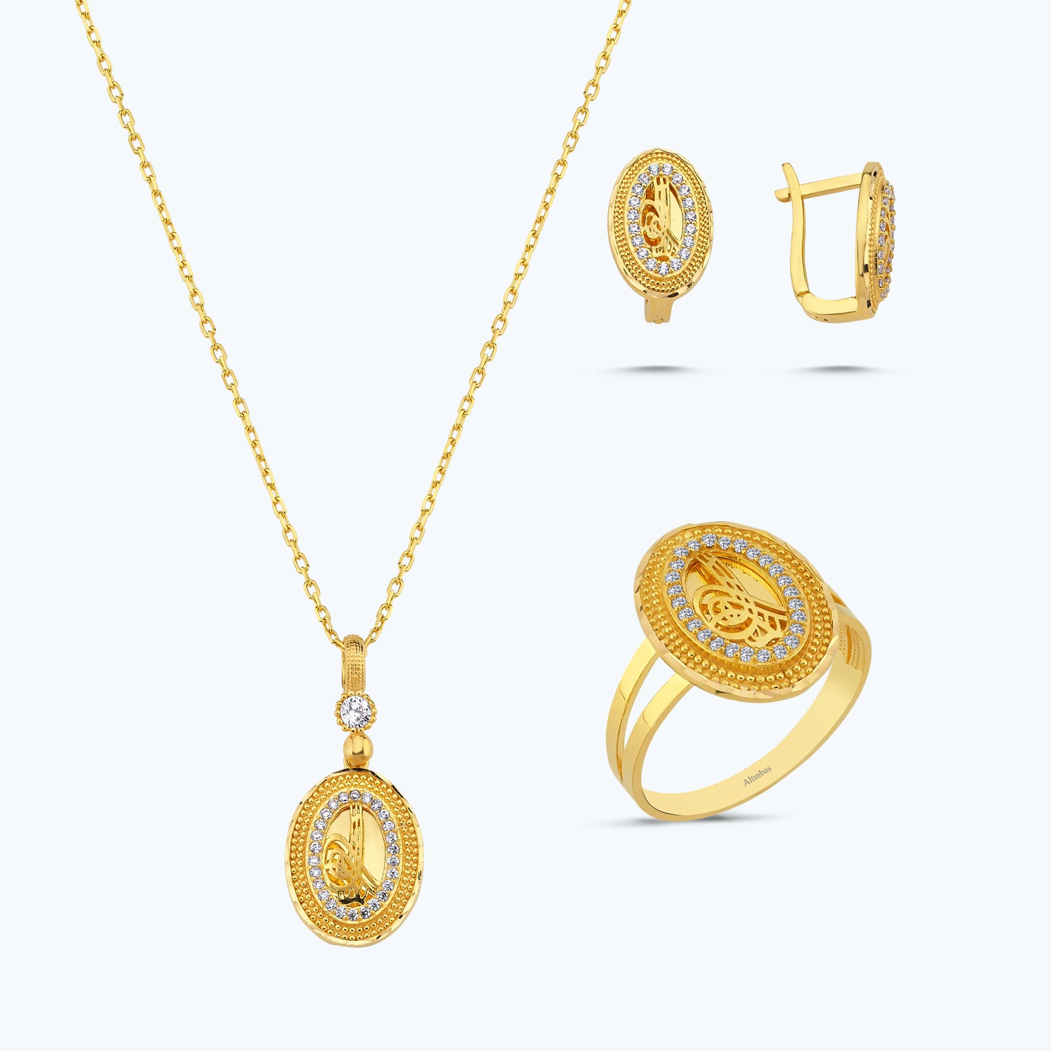 Parure Or Tugra 22K Altınbaş