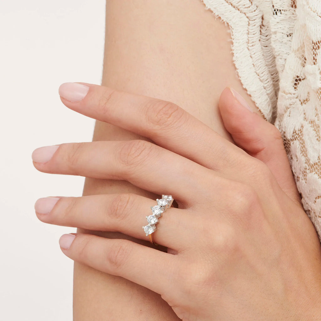 Five Stone Gold Ring