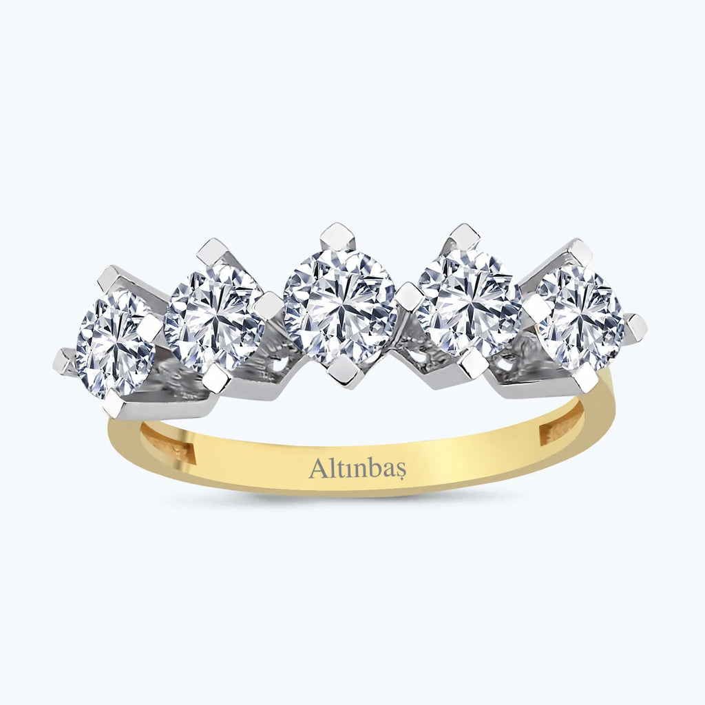 Five Stone Gold Ring