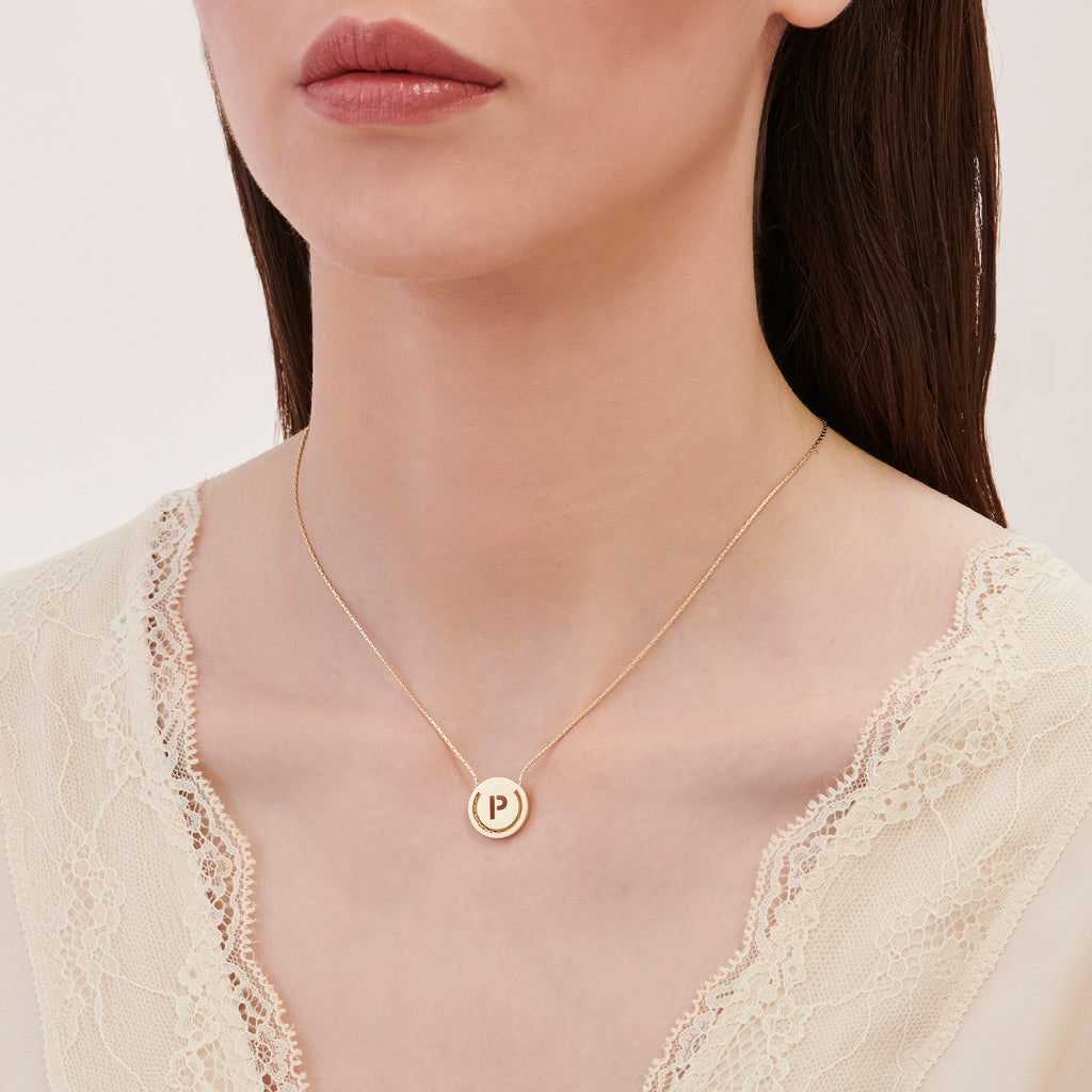 Collier Or Lettre P