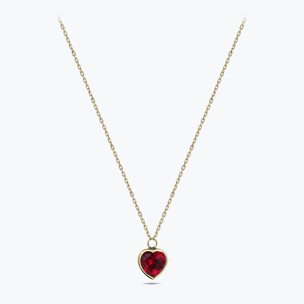 Red Stone Gold Necklace
