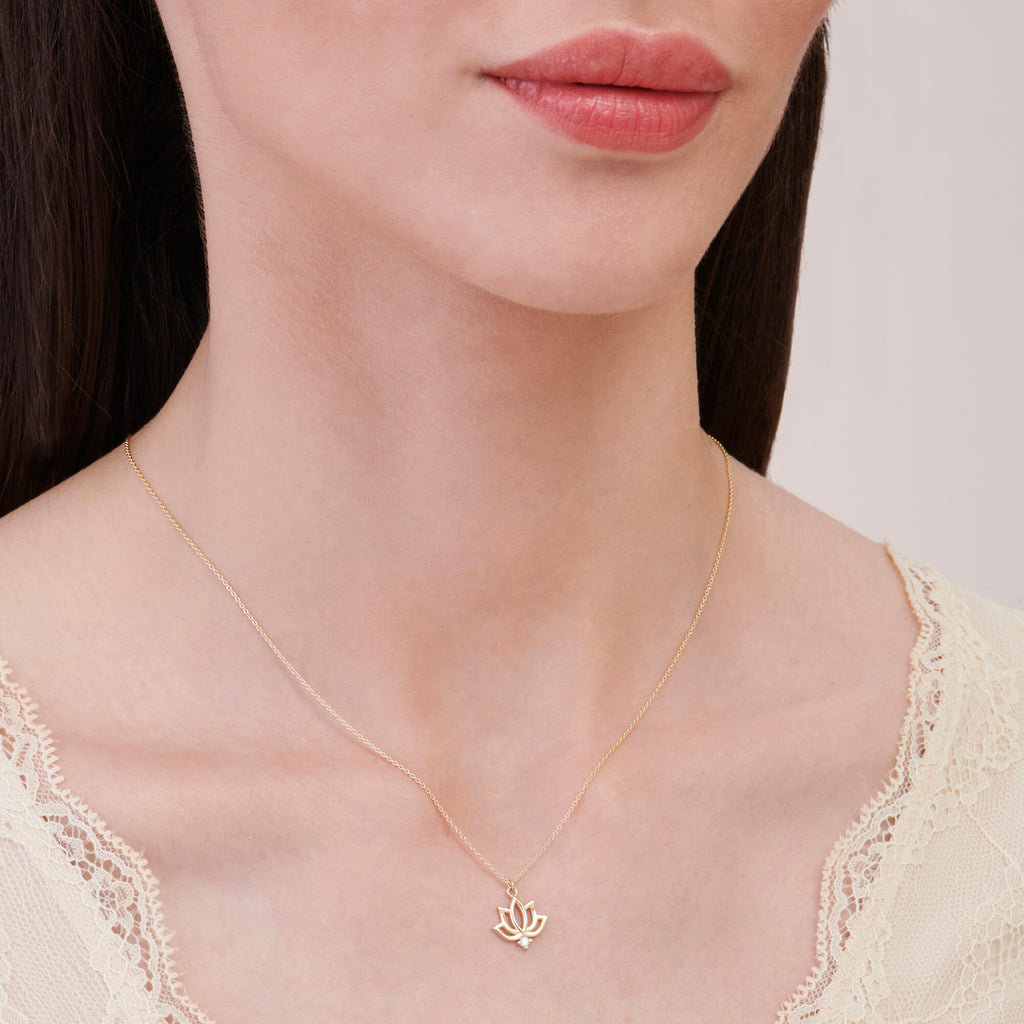 Lotus Gold Necklace