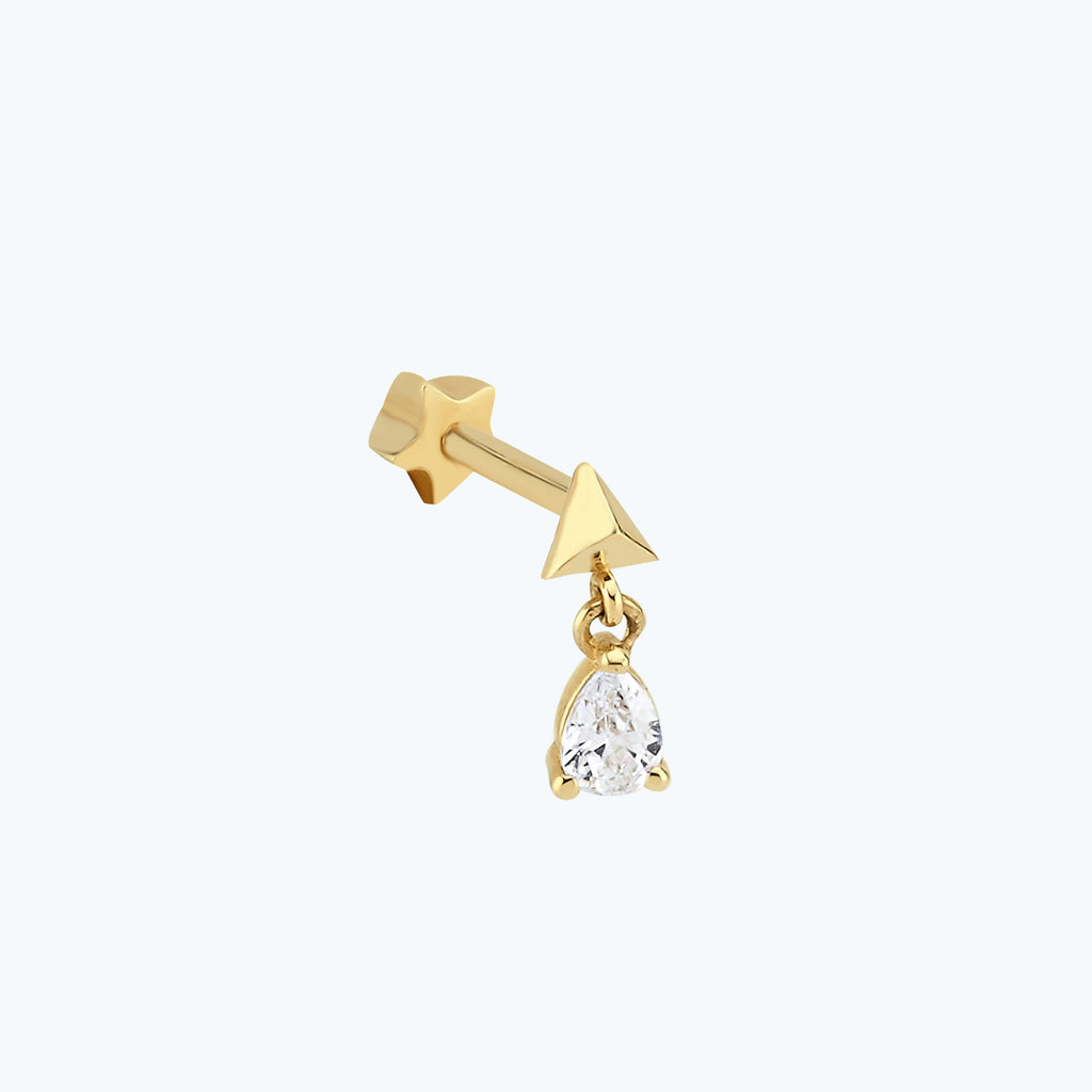 Gold Tragus Piercing