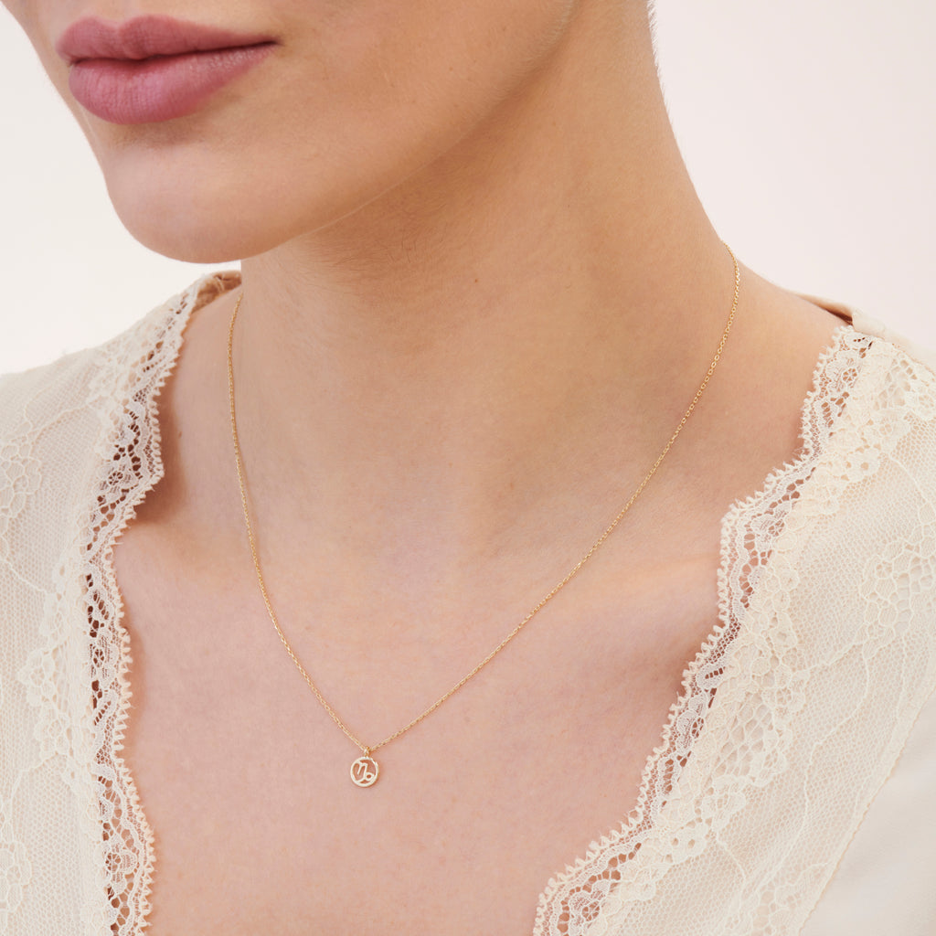 Zodiac Sign Capricorn Gold Necklace