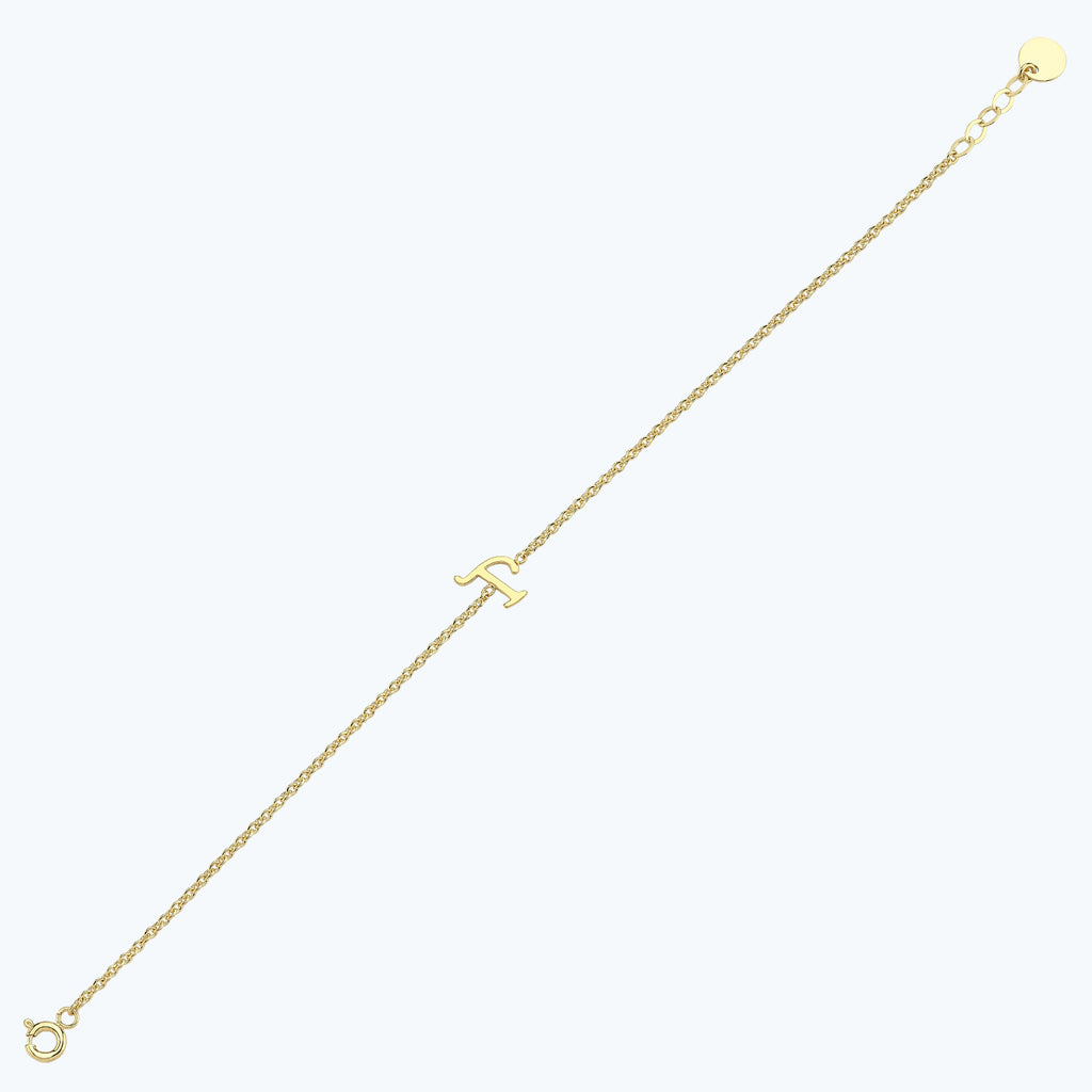 Letter T Gold Bracelet