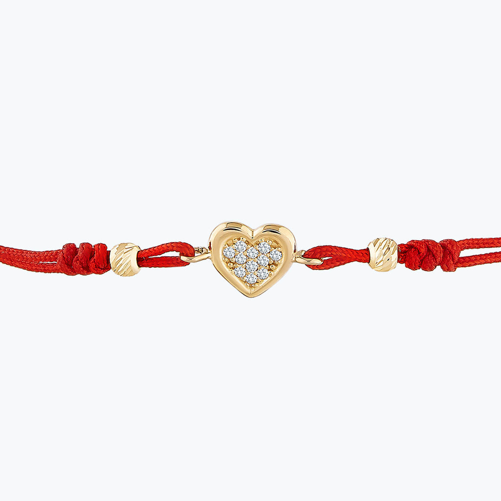 Heart Cord Gold Bracelet