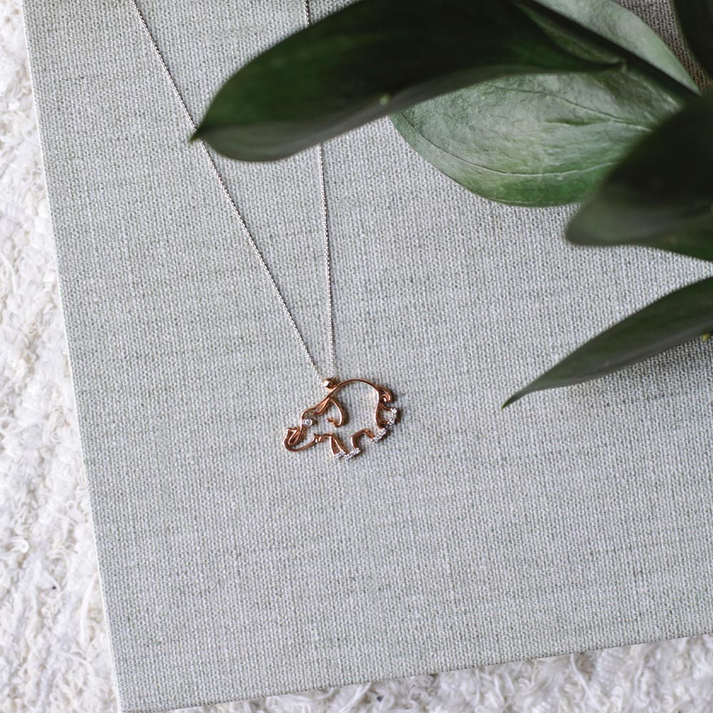 Elephant Diamond  Necklace- Surprise